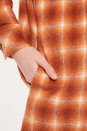 Louche Meriam Check Shacket Rust