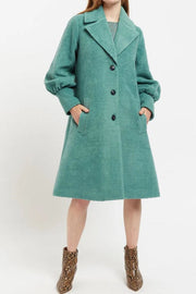 Louche Mischa Statement Sleeve Coat Green