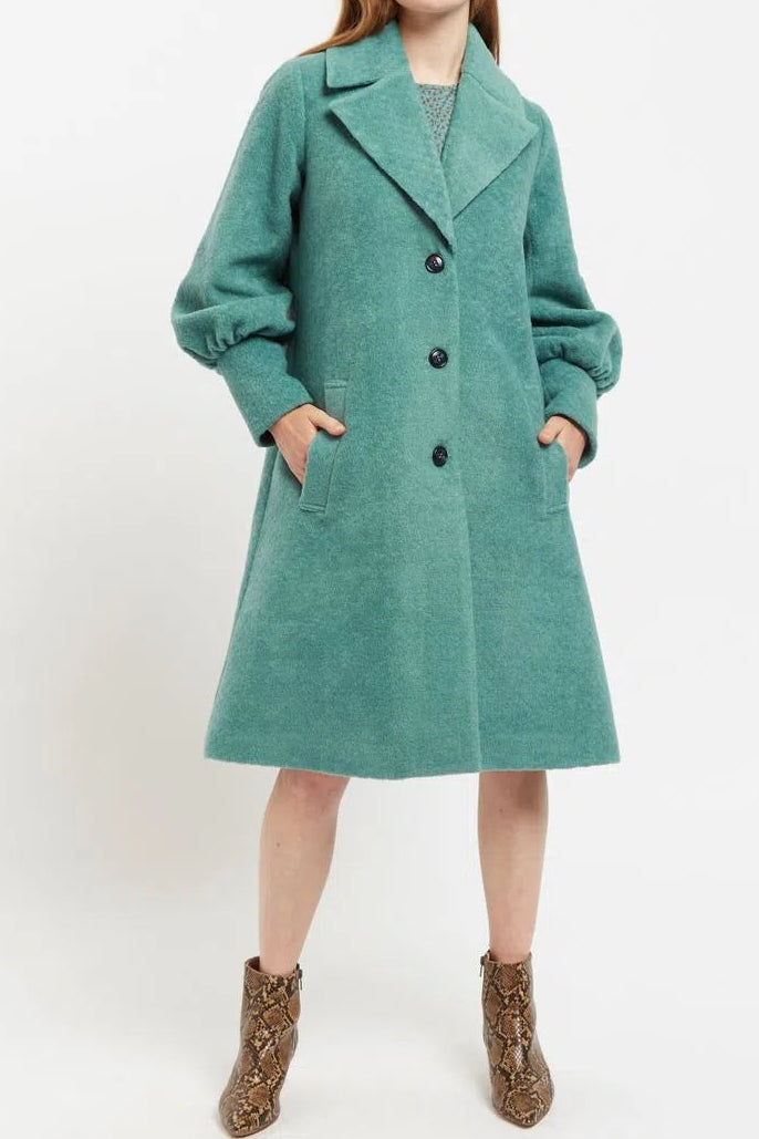 Louche Mischa Statement Sleeve Coat Green