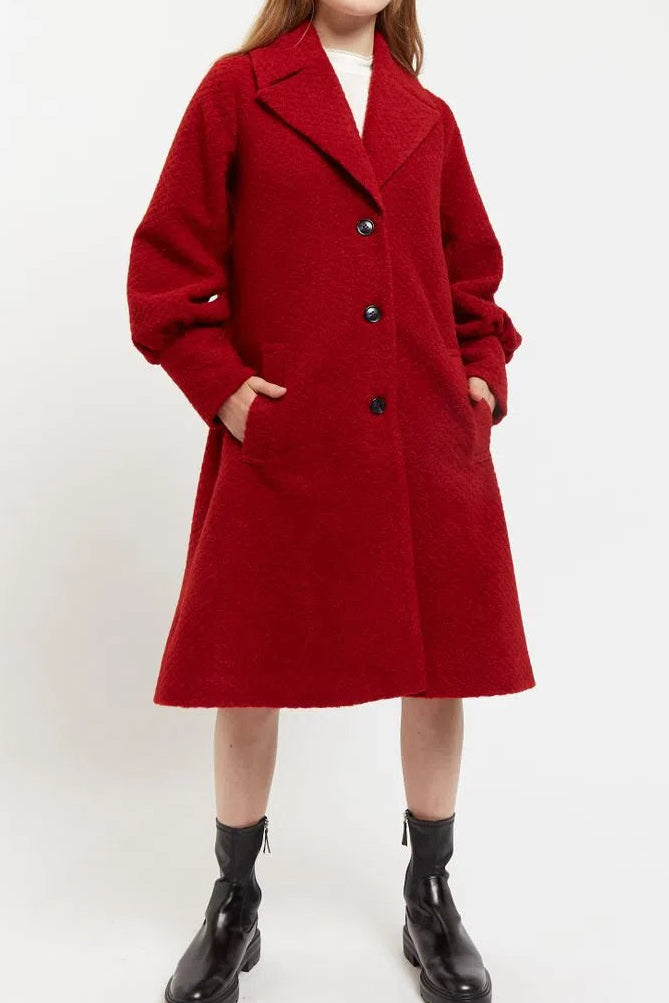 Louche Mischa Statement Sleeve Coat Red