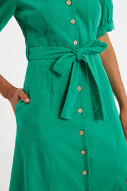 Mollie Baby Cord Puff Sleeve Midi Dress