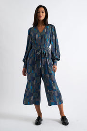 Moski Geo City Print Jumpsuit