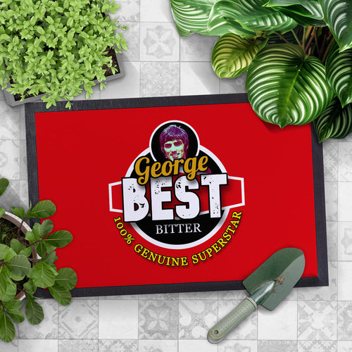 Manchester Red Best  - Football Legends - Door Mat -60cm X 40cm