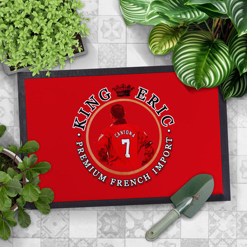 Manchester Red Cantona  - Football Legends - Door Mat -60cm X 40cm