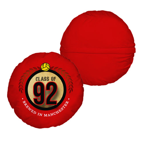 Manchester Red Class of 92 - Football Legends - Circle Cushion 14"