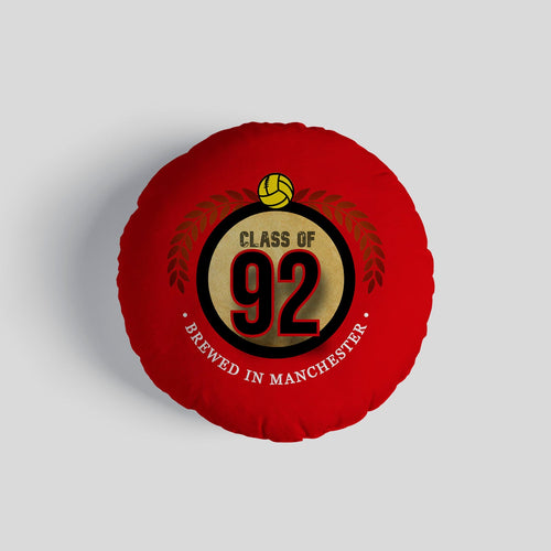 Manchester Red Class of 92 - Football Legends - Circle Cushion 14"