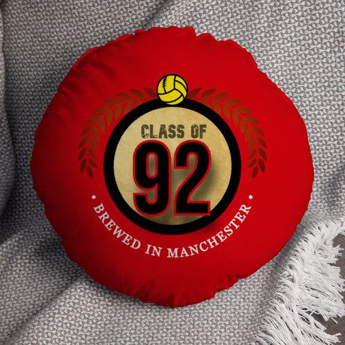 Manchester Red Class of 92 - Football Legends - Circle Cushion 14"