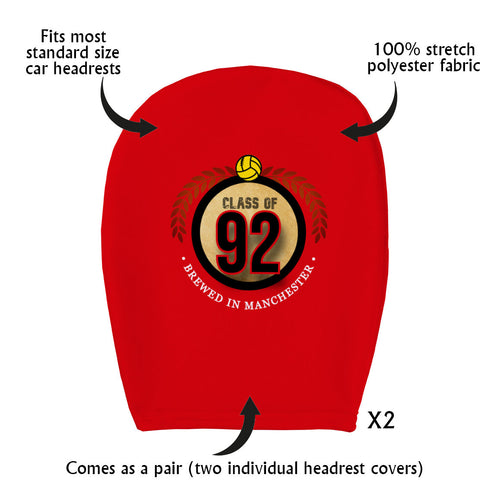 Manchester Red Class of 92 - Football Legends - Headrest Cover