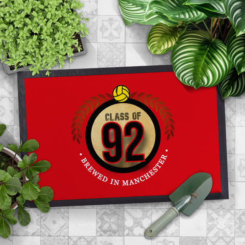 Manchester Red Class of 92  - Football Legends - Door Mat -60cm X 40cm