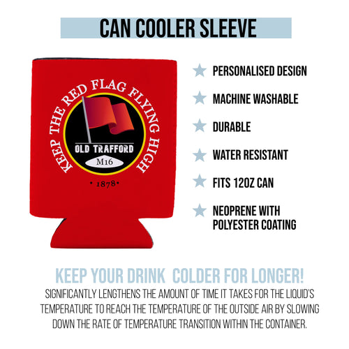 Manchester Red Red Flag - Football Legends - Can Cooler