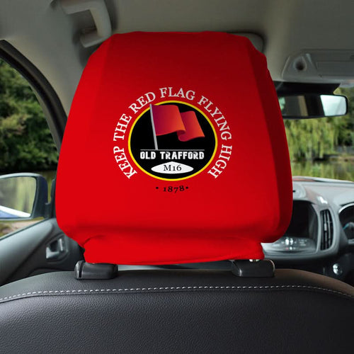 Manchester Red Red Flag - Football Legends - Headrest Cover