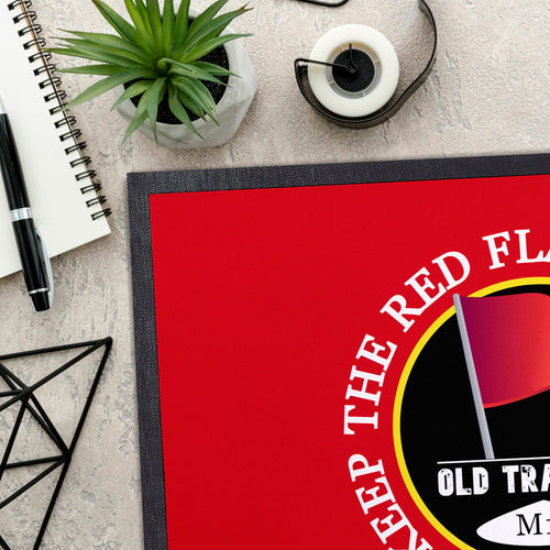 Manchester Red Red Flag  - Football Legends - Door Mat -60cm X 40cm