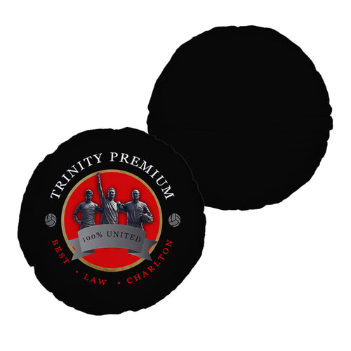 Manchester Red Trinity - Football Legends - Circle Cushion 14"