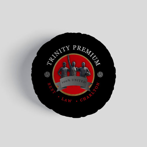 Manchester Red Trinity - Football Legends - Circle Cushion 14"