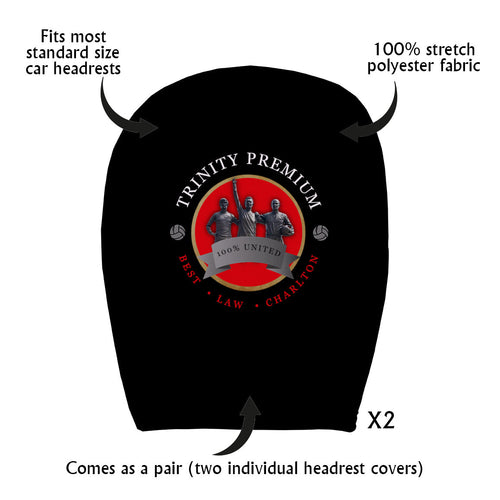Manchester Red Trinity - Football Legends - Headrest Cover