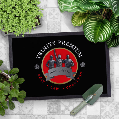 Manchester Red Trinity  - Football Legends - Door Mat -60cm X 40cm
