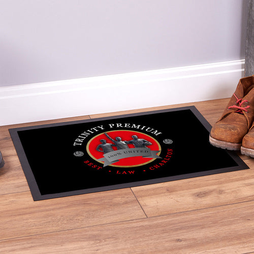 Manchester Red Trinity  - Football Legends - Door Mat -60cm X 40cm