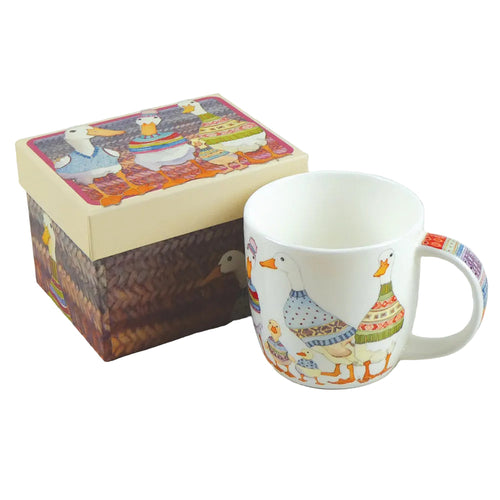 Dapper Ducks Bone China Mug with Gift Box