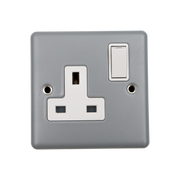 Caradok 1G 13A Switched Socket Metalclad Veritage