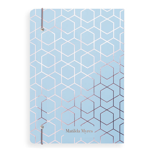 Matilda Myres | A5 Ruled Notebook with Rose Gold Foil | Mint