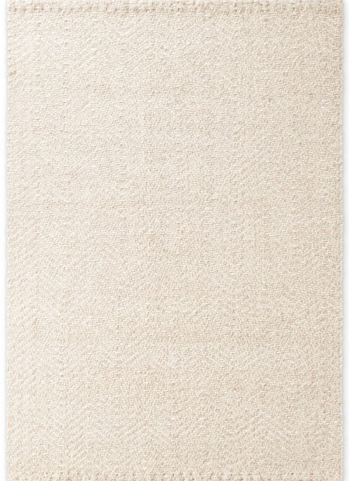 Majoli Natural White Herringbone Wool & Jute Rug