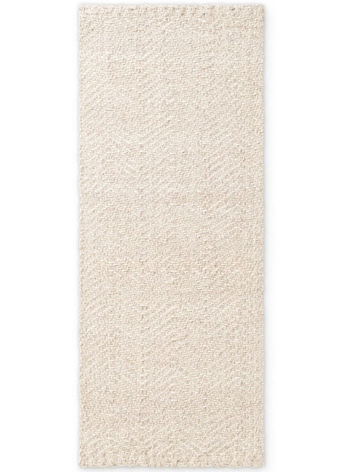 Majoli Natural White Herringbone Wool & Jute Rug