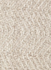 Majoli Natural White Herringbone Wool & Jute Rug