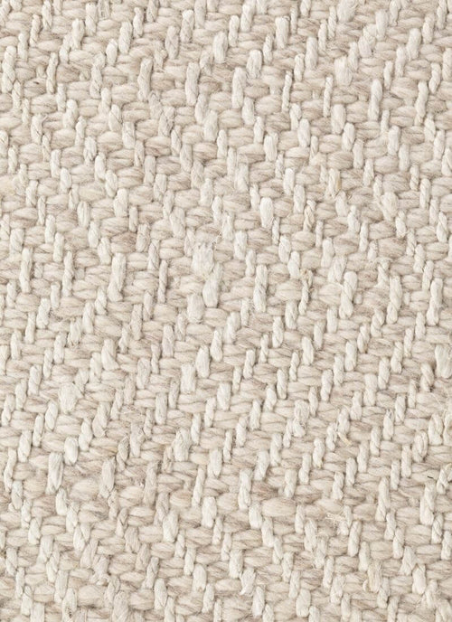 Majoli Natural White Herringbone Wool & Jute Rug
