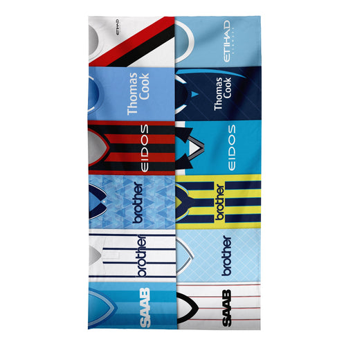 Manchester Blue - Kit Montage - Beach Towel - 150cm x 75cm