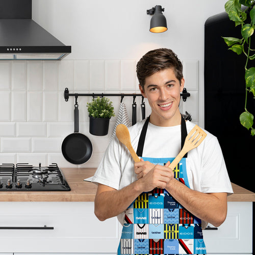 Manchester Blue - Kit Montage - Water-Resistant Adults Apron