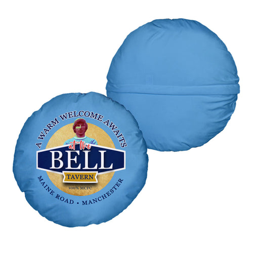 Manchester Blue Colin Bell - Football Legends - Circle Cushion 14"