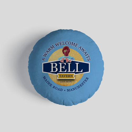 Manchester Blue Colin Bell - Football Legends - Circle Cushion 14"