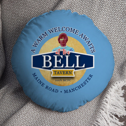 Manchester Blue Colin Bell - Football Legends - Circle Cushion 14"