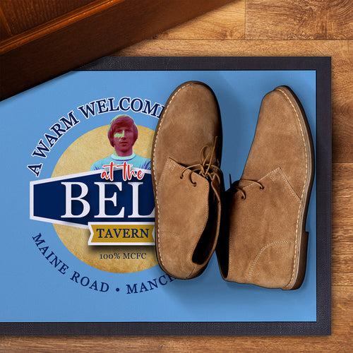 Manchester Blue Colin Bell  - Football Legends - Door Mat -60cm X 40cm