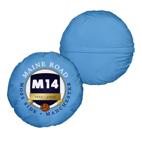 Manchester Blue Maine Road - Football Legends - Circle Cushion 14"