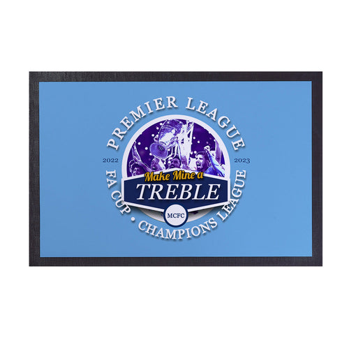 Manchester Blue Treble  - Football Legends - Door Mat -60cm X 40cm