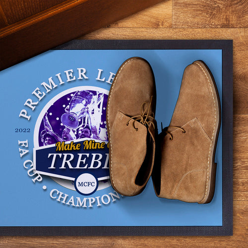 Manchester Blue Treble  - Football Legends - Door Mat -60cm X 40cm
