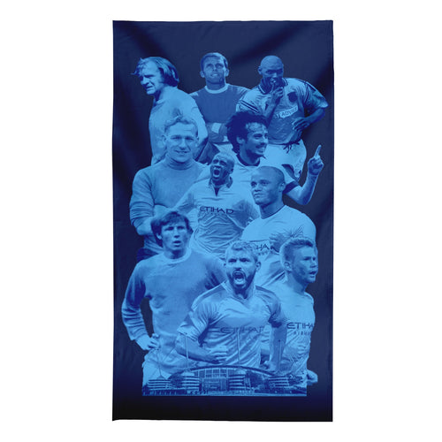 Manchester Blue Montage - Beach Towel - 150cm x 75cm