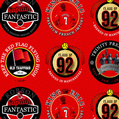 Manchester Red - Football Legends - Microfibre Beach Towel - 150cm x 75cm