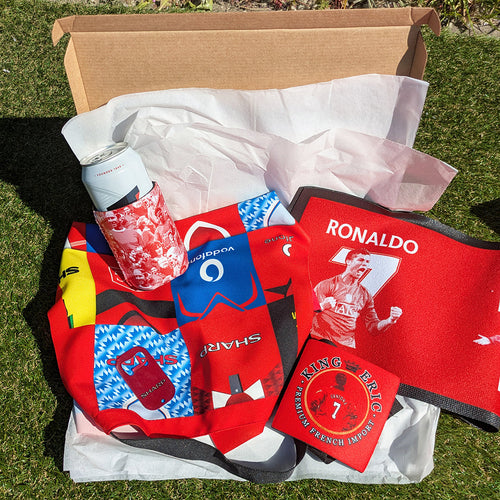 Manchester Red Football BBQ Box Bundle | Retro Man-Cave Set