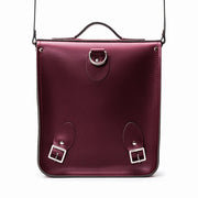 Handmade Leather City Backpack - Marsala Red