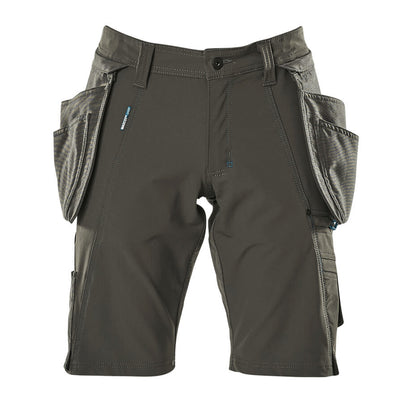 Mascot Advanced 17149 Water-Repellent Stretch Work Shorts Grey