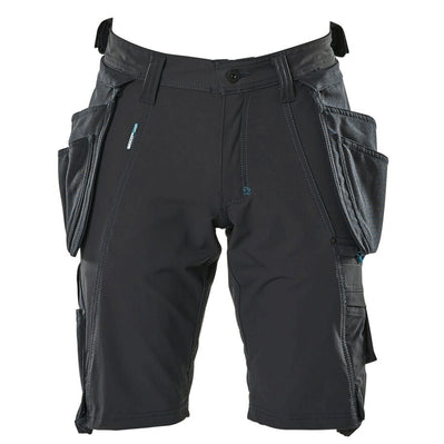 Mascot Advanced 17149 Water-Repellent Stretch Work Shorts Navy Blue