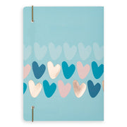 Matilda Moo | A5 Ruled Notebook | Hearts | Blue