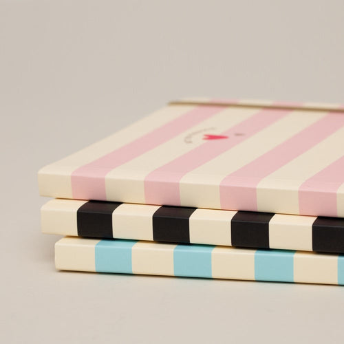 Matilda Moo | A5 Ruled Notebook | Striped | Blue