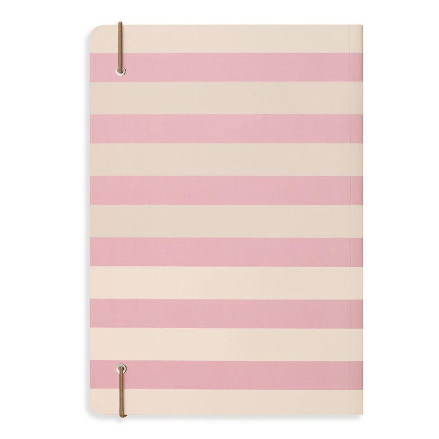 Matilda Moo | A5 Ruled Notebook | Striped | Pink