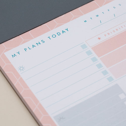 Matilda Myres | A5 Ruled Notebook with Rose Gold Foil | Pink