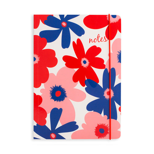 Matilda Myres | A5 Ruled Notebook | Floral | Red