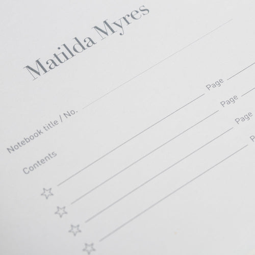 Matilda Myres | A5 Ruled Notebook | Floral | Black