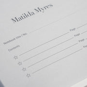 Matilda Myres | A5 Ruled Notebook with Rose Gold Foil | Navy